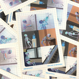 Skeleton Grid Sticker Sheet